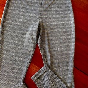 MICHAEL KORS Stretch Black&White Plaid Ankle Pant 33x29x5 Sz 10